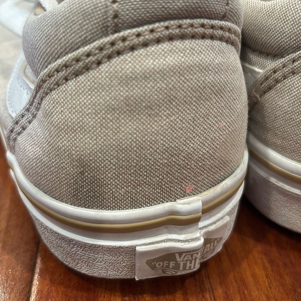 Vans Old Skool Tan Canvas Sneakers Women’s Size 8 Beige Skate Shoes - Picture 12 of 15